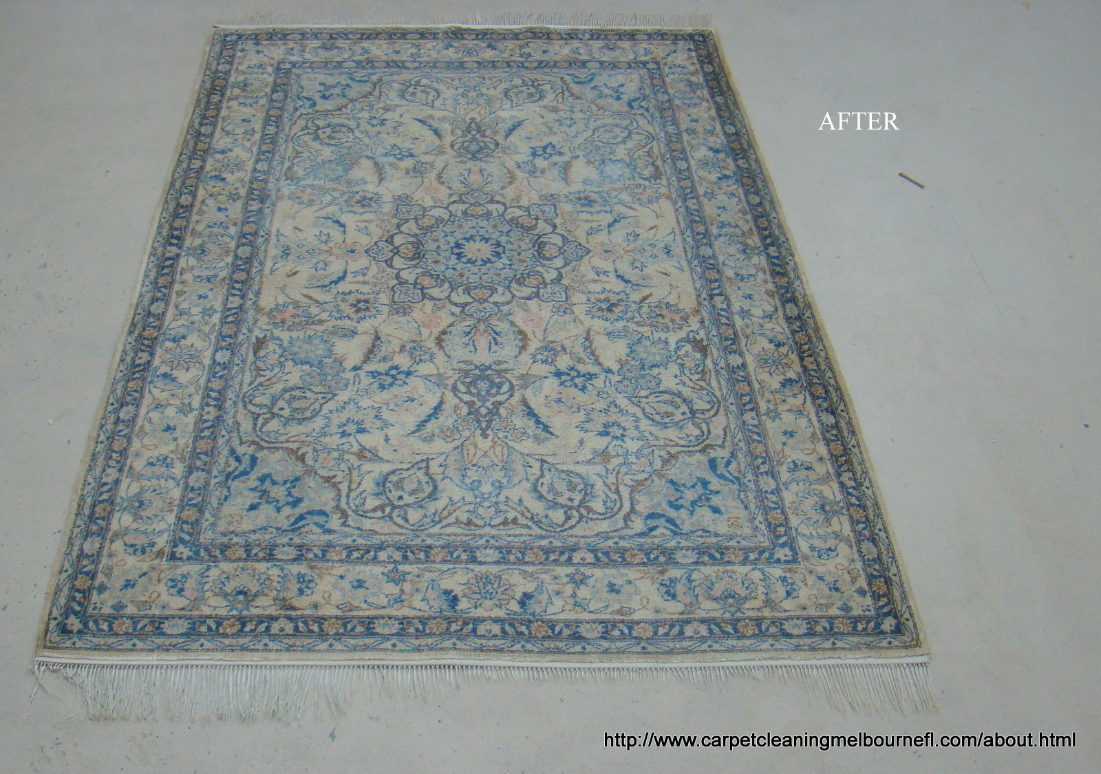 after shot of cleaned oriental rug
